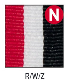 Medaljband Långt 800x22 mm - Röd/Vit/Svart