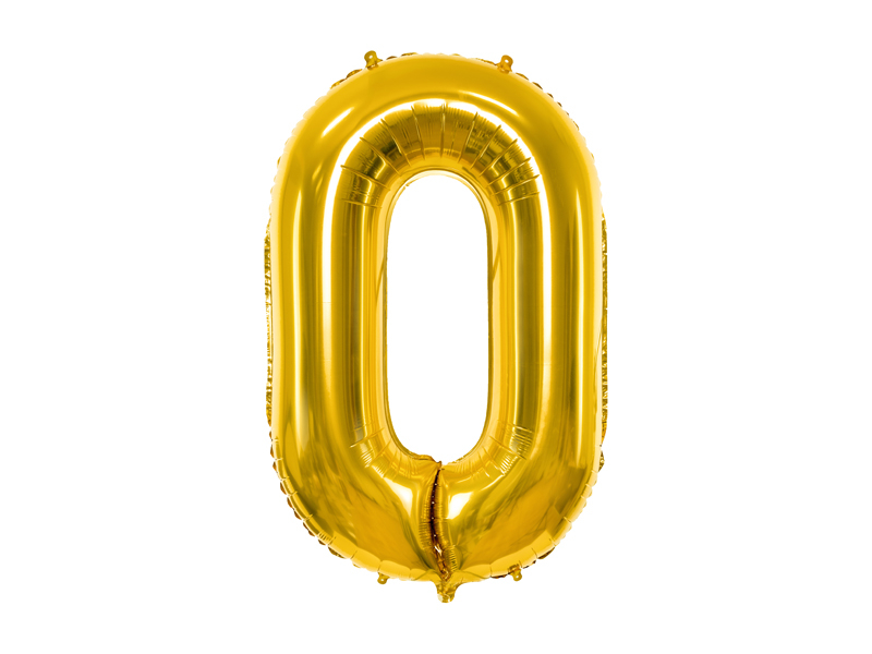Folie Ballong Nummer  86cm, guld