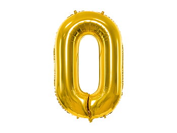 Folie Ballong Nummer  86cm, guld