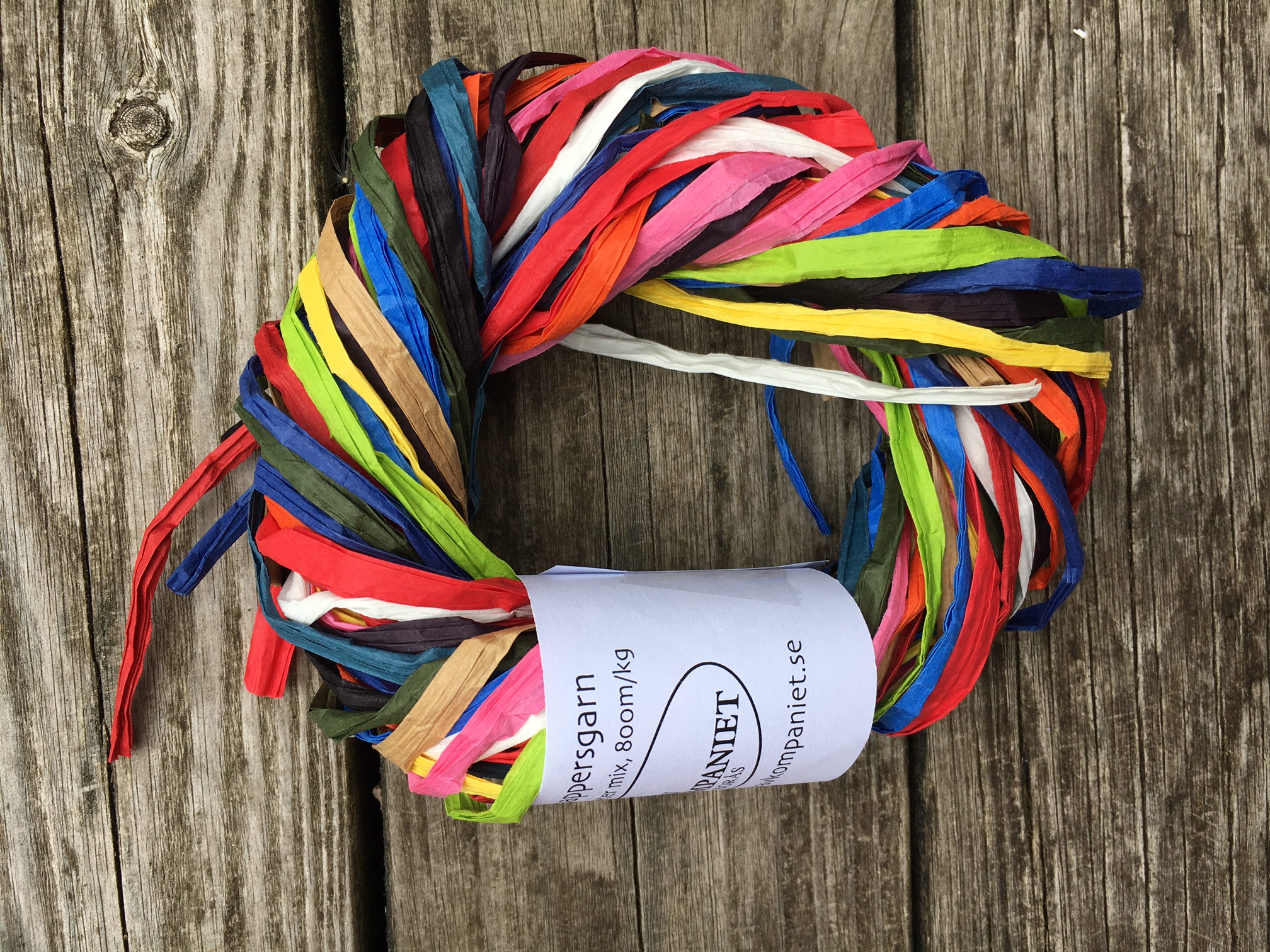 Flat paper yarn 14x1,5m