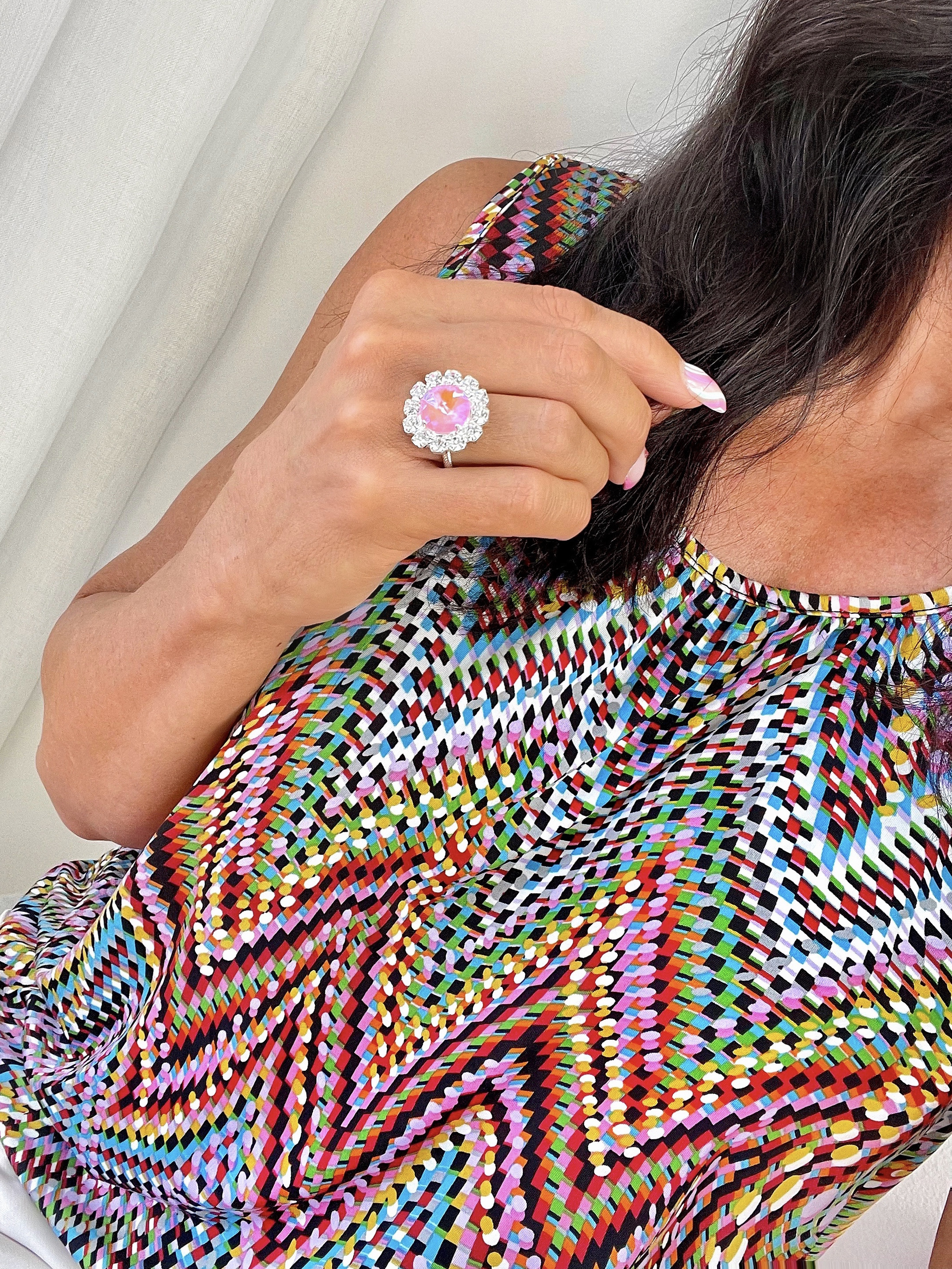 Ring Meghan Powder Rose Delite Silver