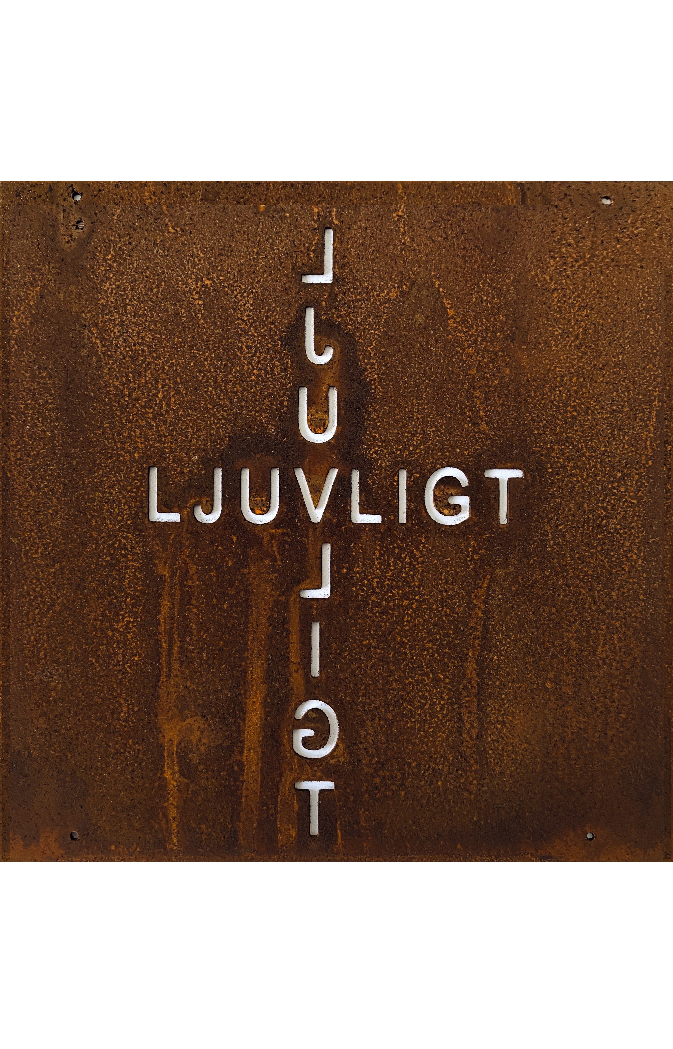 Skylt Ljuvligt med ståltråd till armeringsnät eller skylthållare - 3