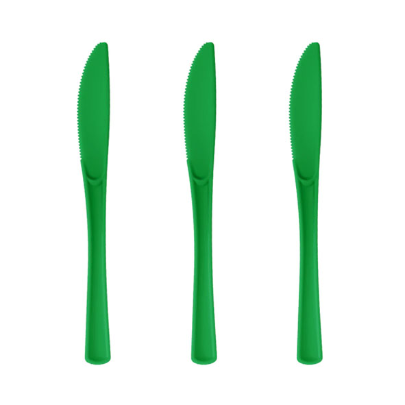 Plastbestick | Kniv | 10-pack | Mörkgrön