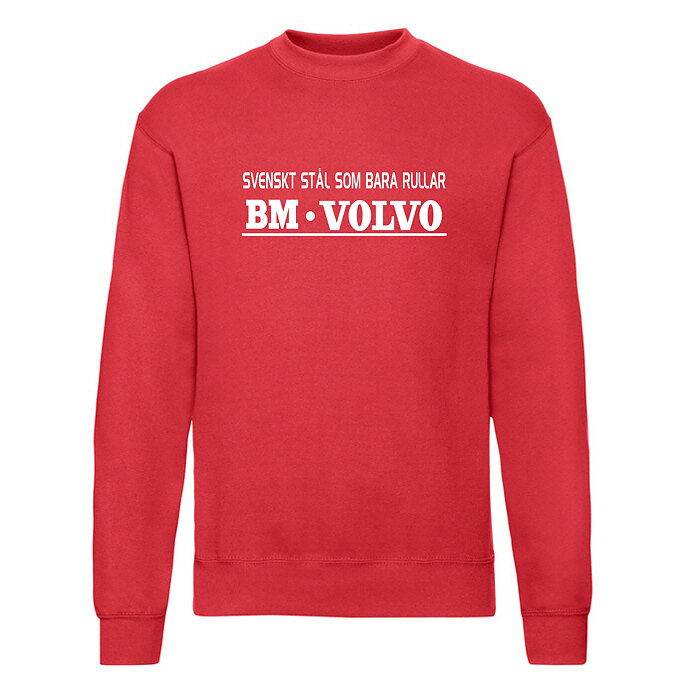 Sweatshirt Volvo BM "Svenskt Stål"-Röd