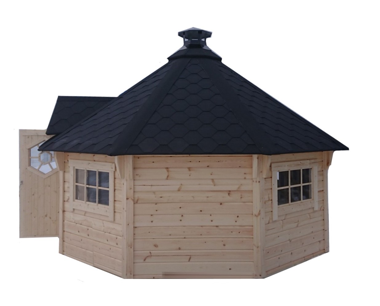 GRILLSTUGA ORIGINAL L 16,9M² Planhyvlat timmer - 2