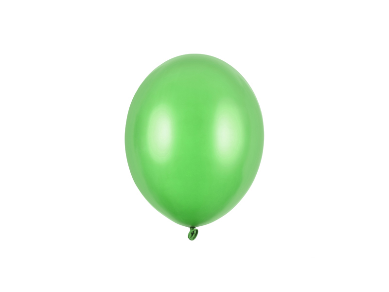 Miniballonger metallic - Grön (100-pack)