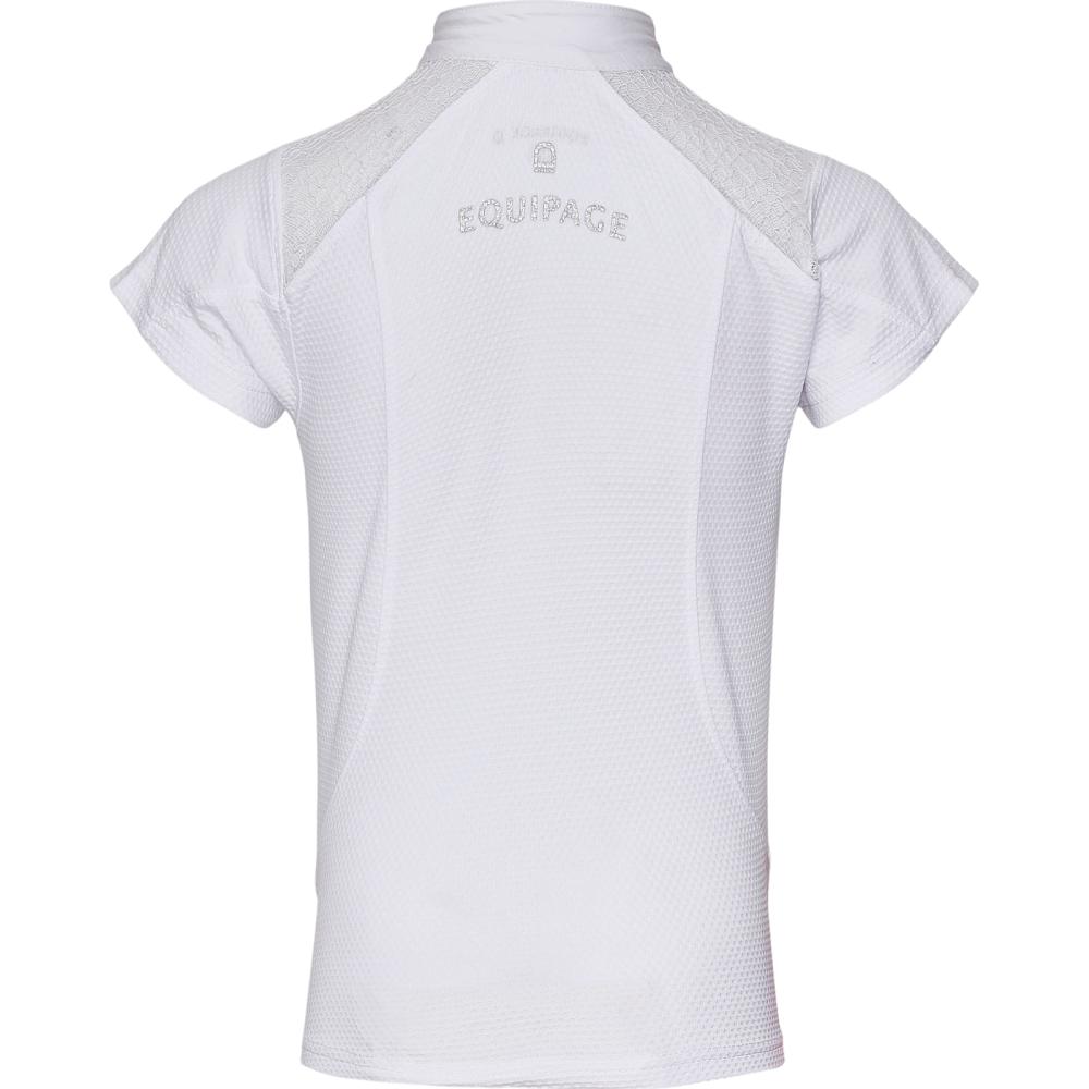 Equipage Fleur S/S Showshirt hvit barn og voksen - 2