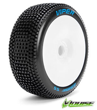 Däck & Fälg B-VIPER 1/8 Buggy Super Soft Vit, Par