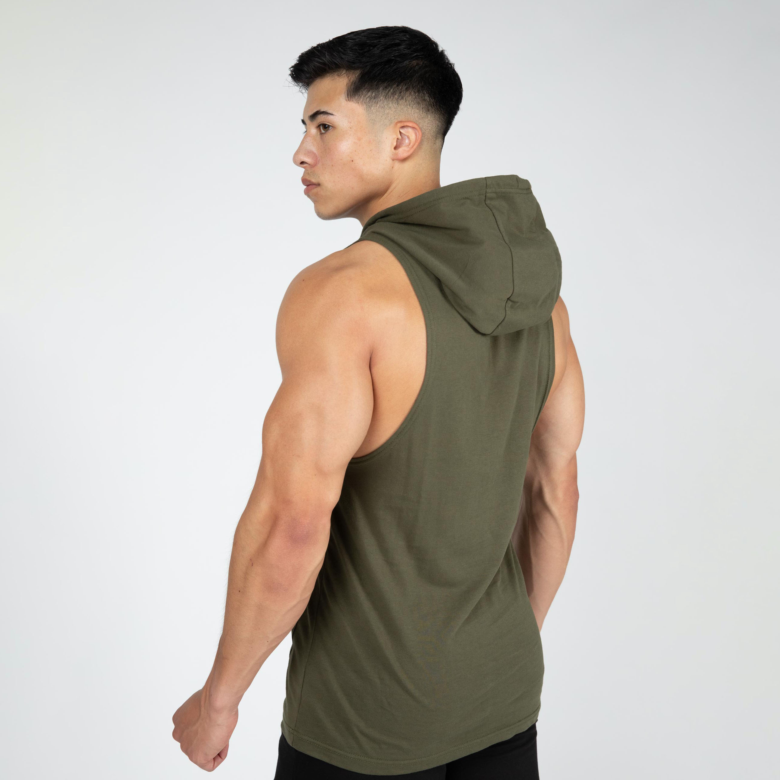 Rogers Hooded Tank Top, army green - 2