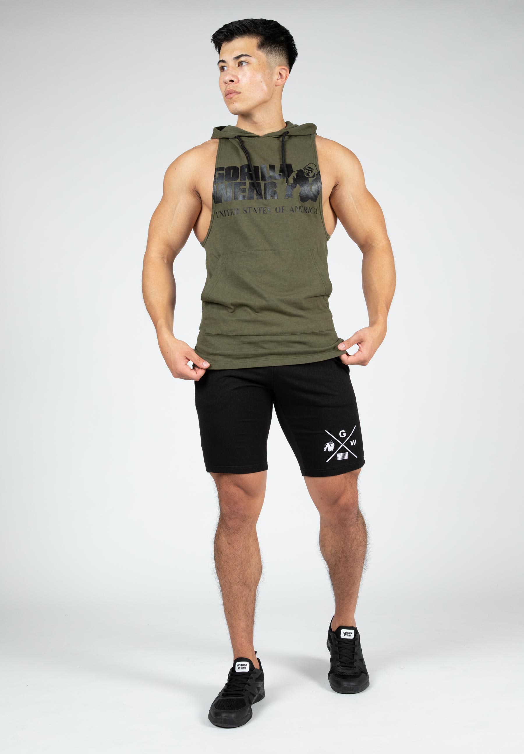 Rogers Hooded Tank Top, army green - 4