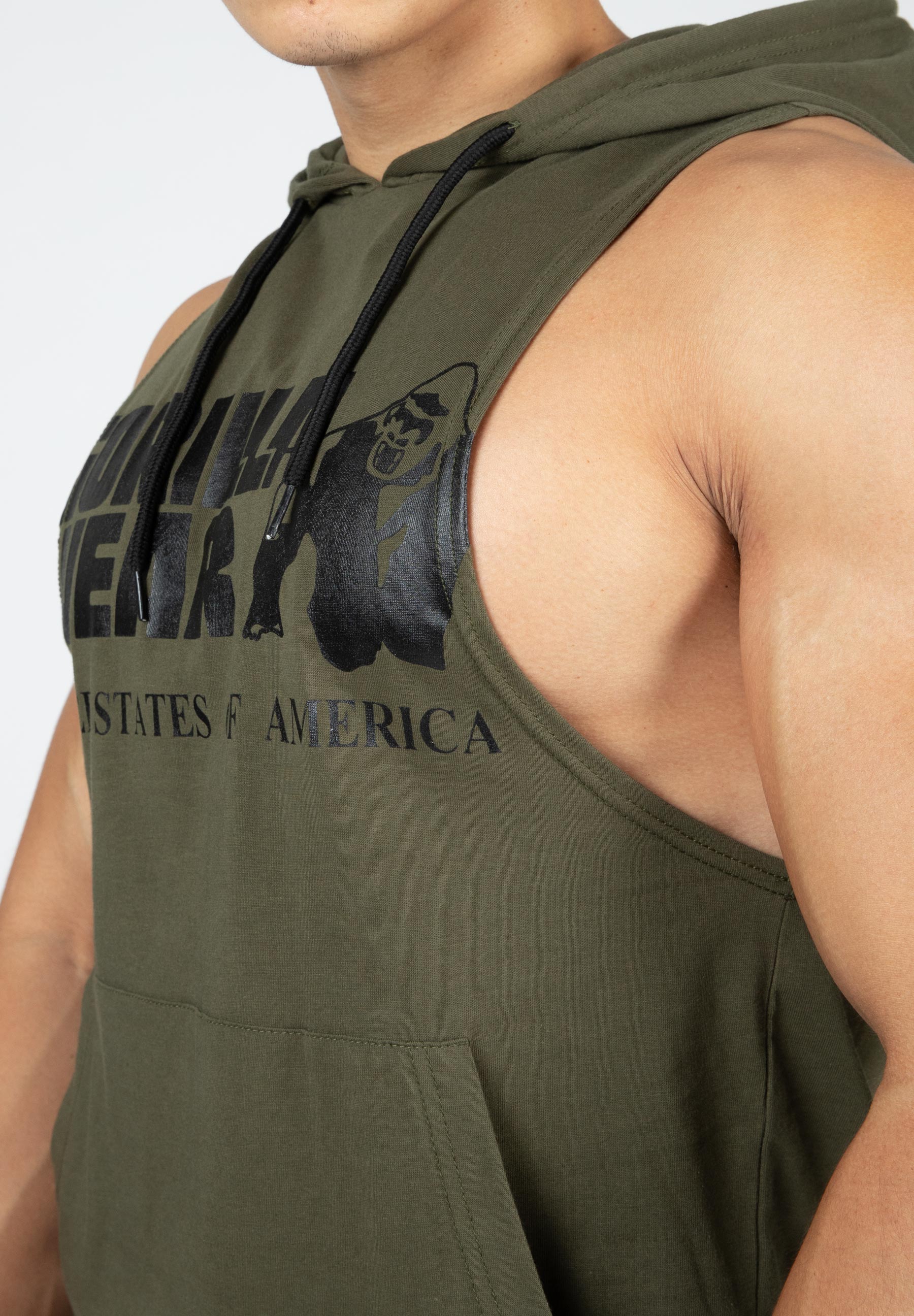 Rogers Hooded Tank Top, army green - 9
