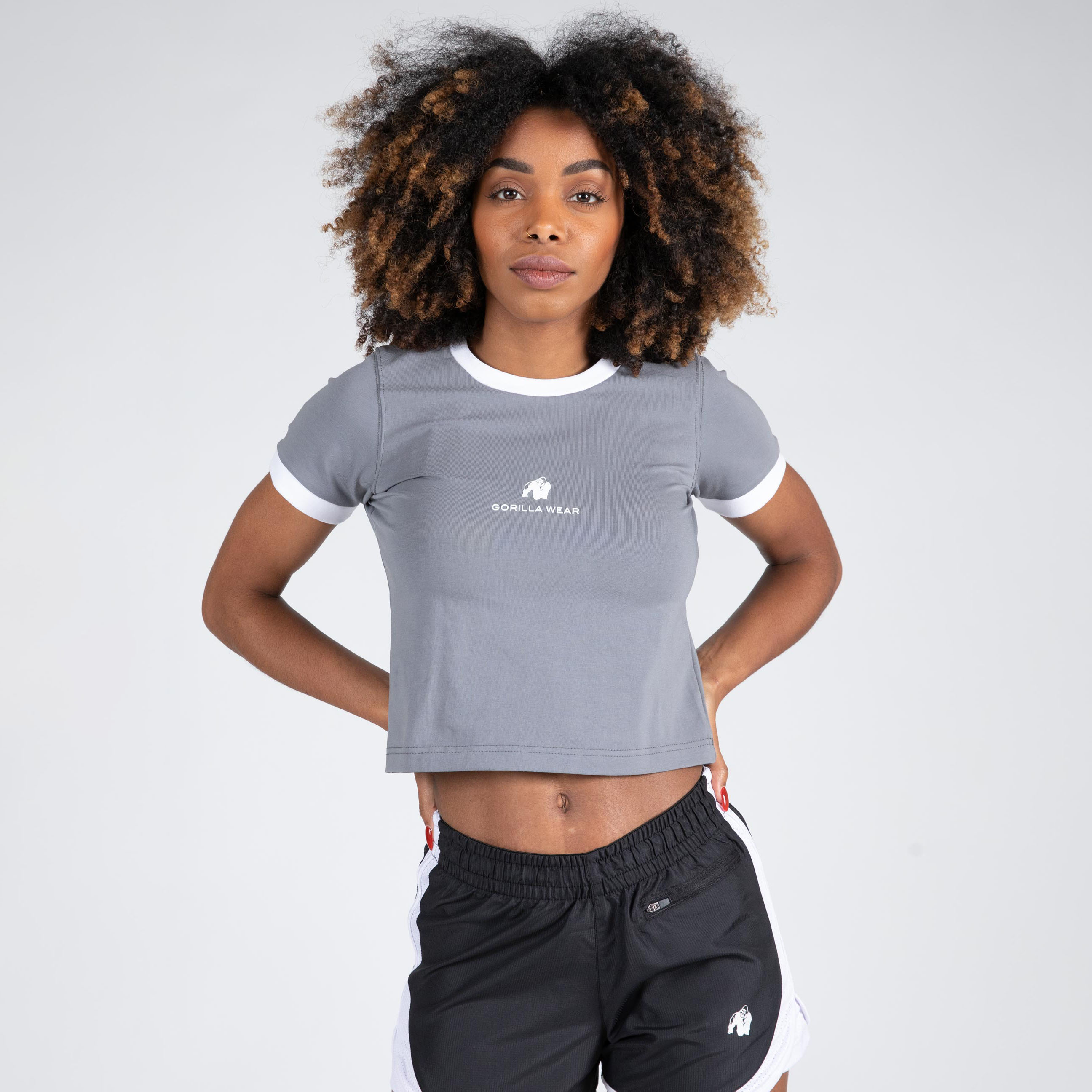 New Orleans Cropped T-Shirt, grey