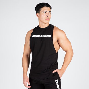 Milo Drop Armhole Tank Top, black