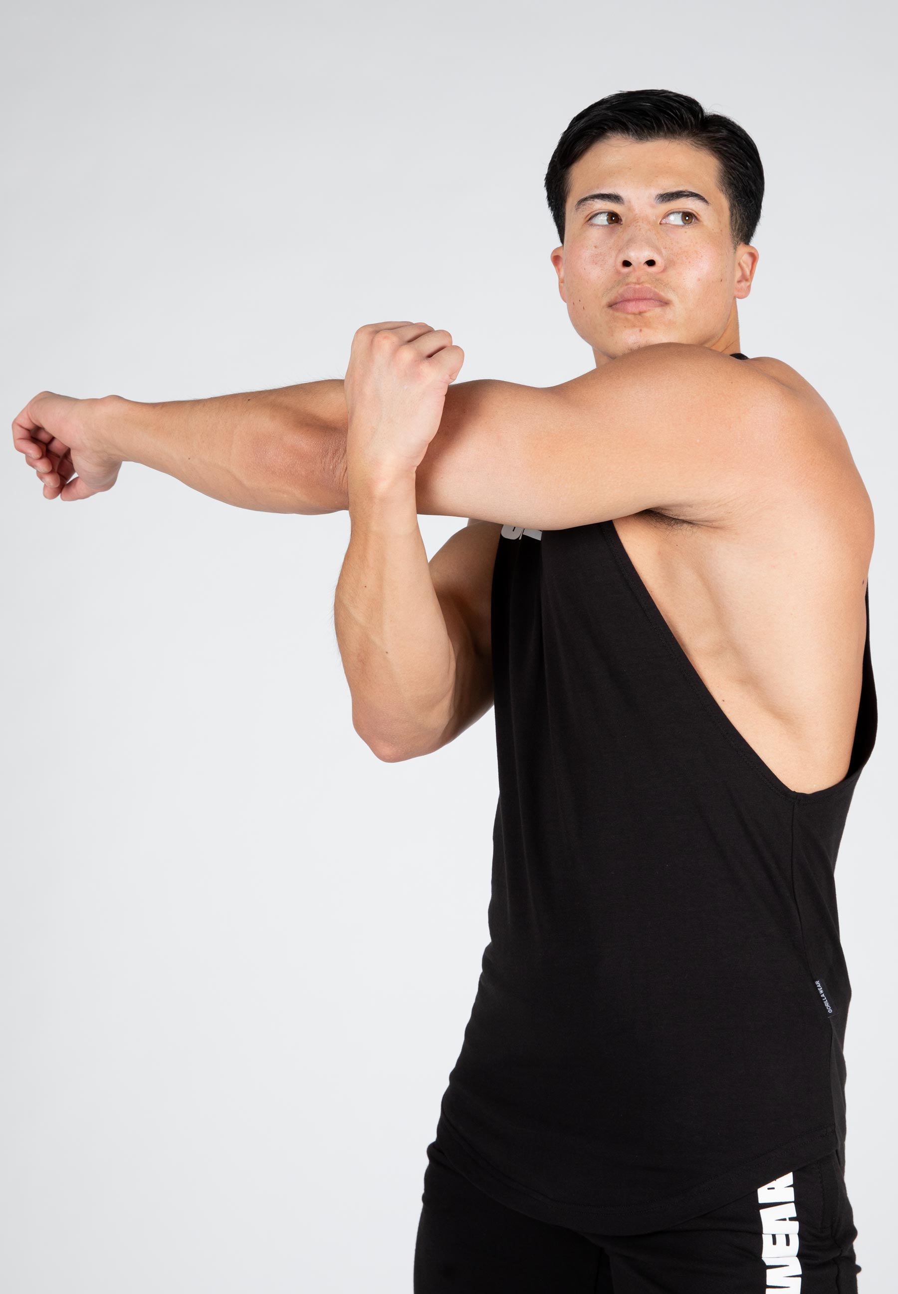 Milo Drop Armhole Tank Top, black - 11