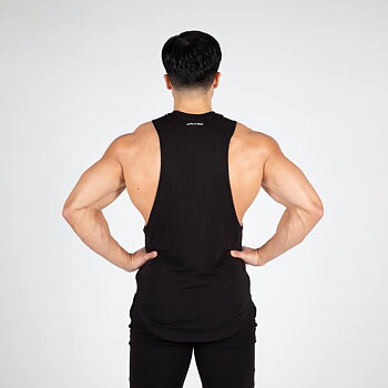 Milo Drop Armhole Tank Top, black