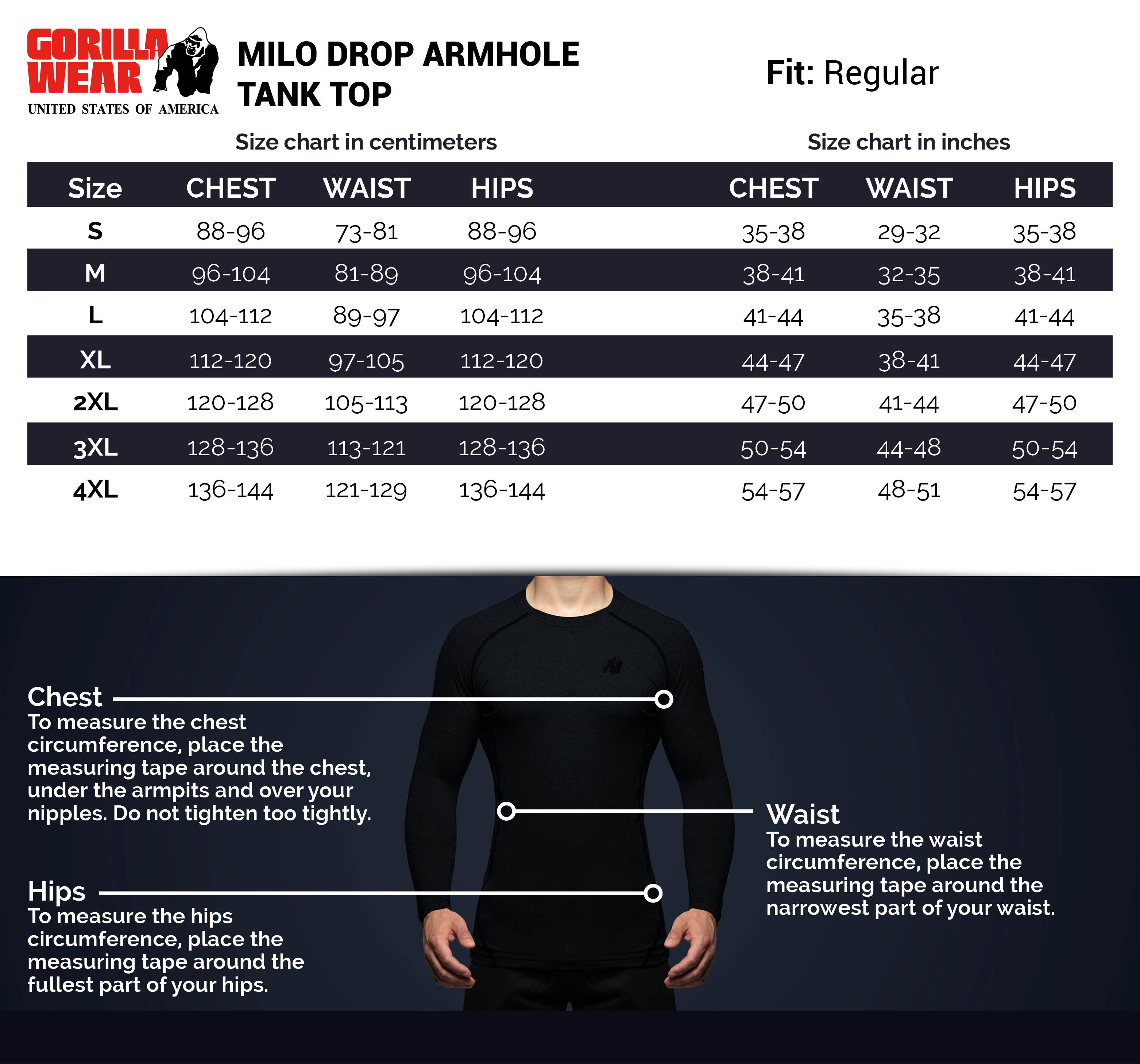 Milo Drop Armhole Tank Top, black - 3