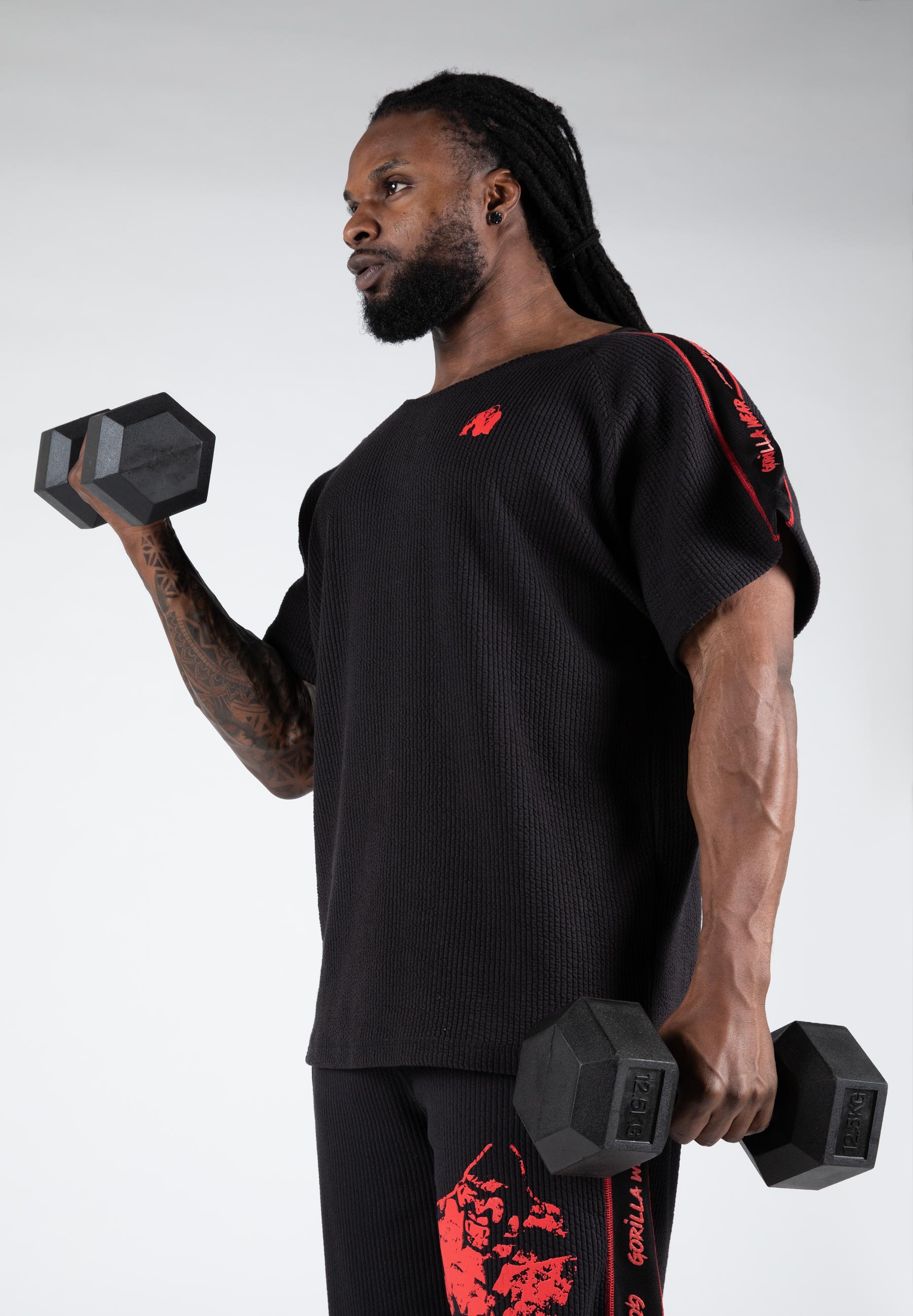 Buffalo Old School Workout Top, black/red - 9