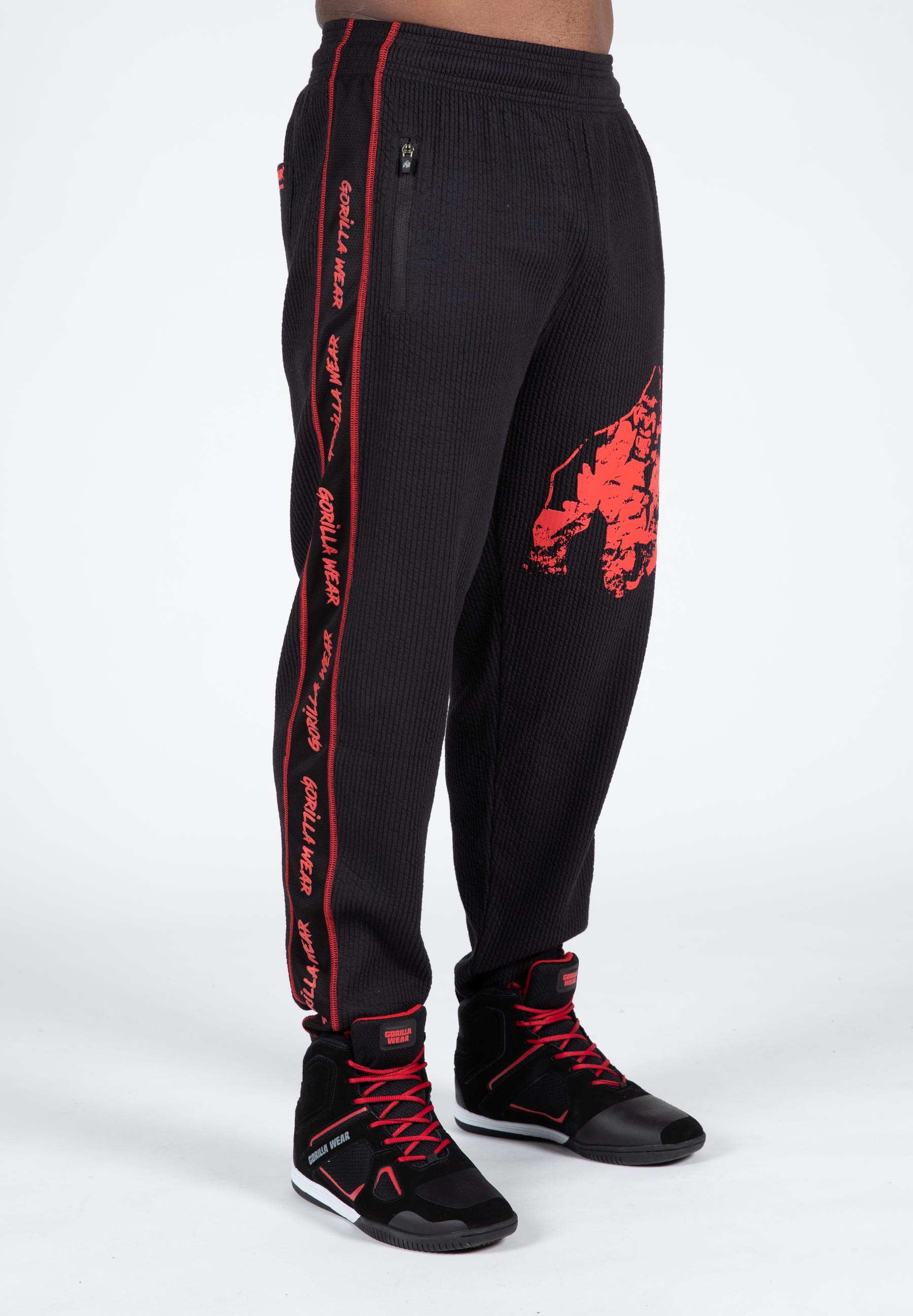 Buffalo Old School Workout Pants, black/red - 8