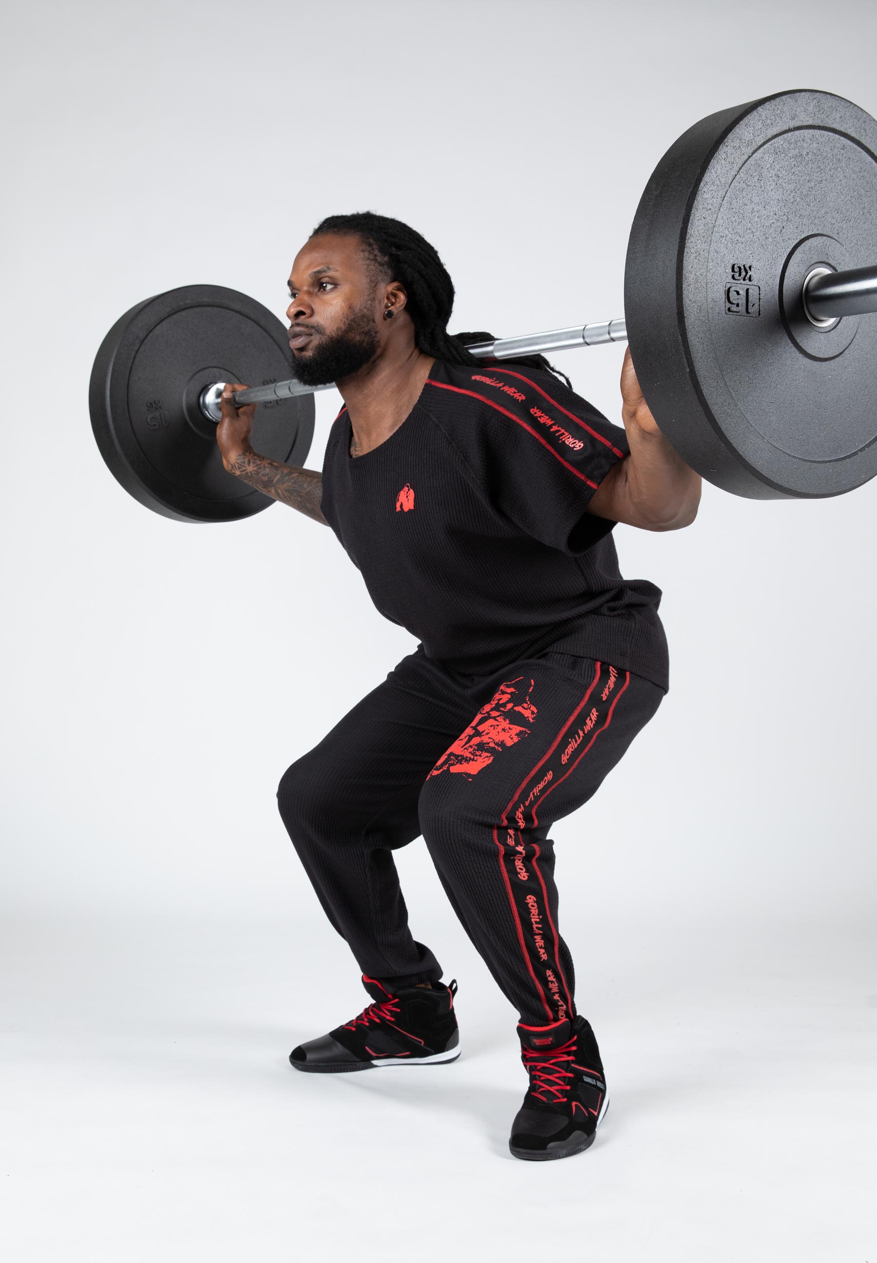 Buffalo Old School Workout Pants, black/red - 4