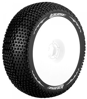 Däck & Fälg B-TURBO 1/8 Buggy Super Soft Vit, Par