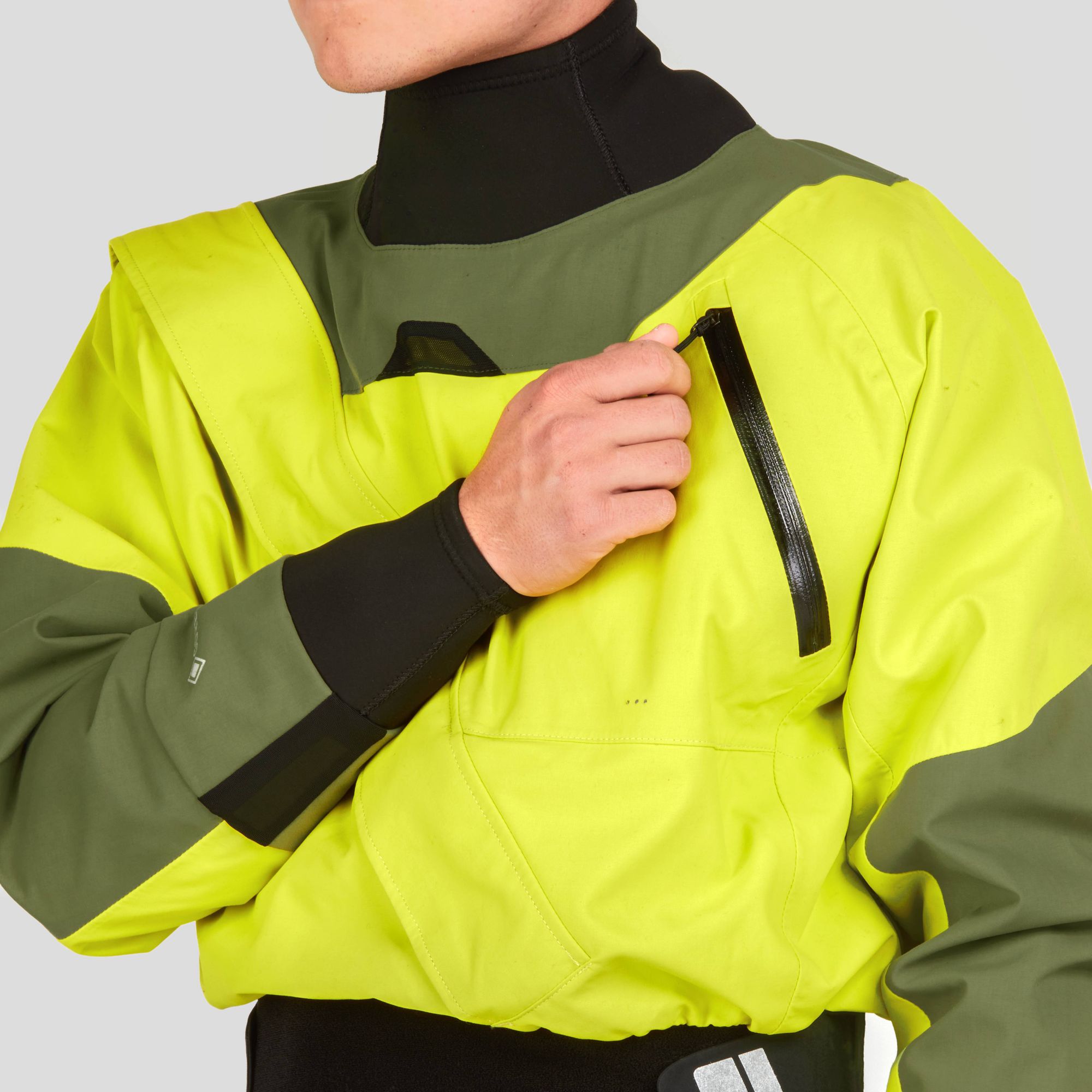 NRS Men's Axiom GORE - TEX Pro dry suit Chartreuse - 5