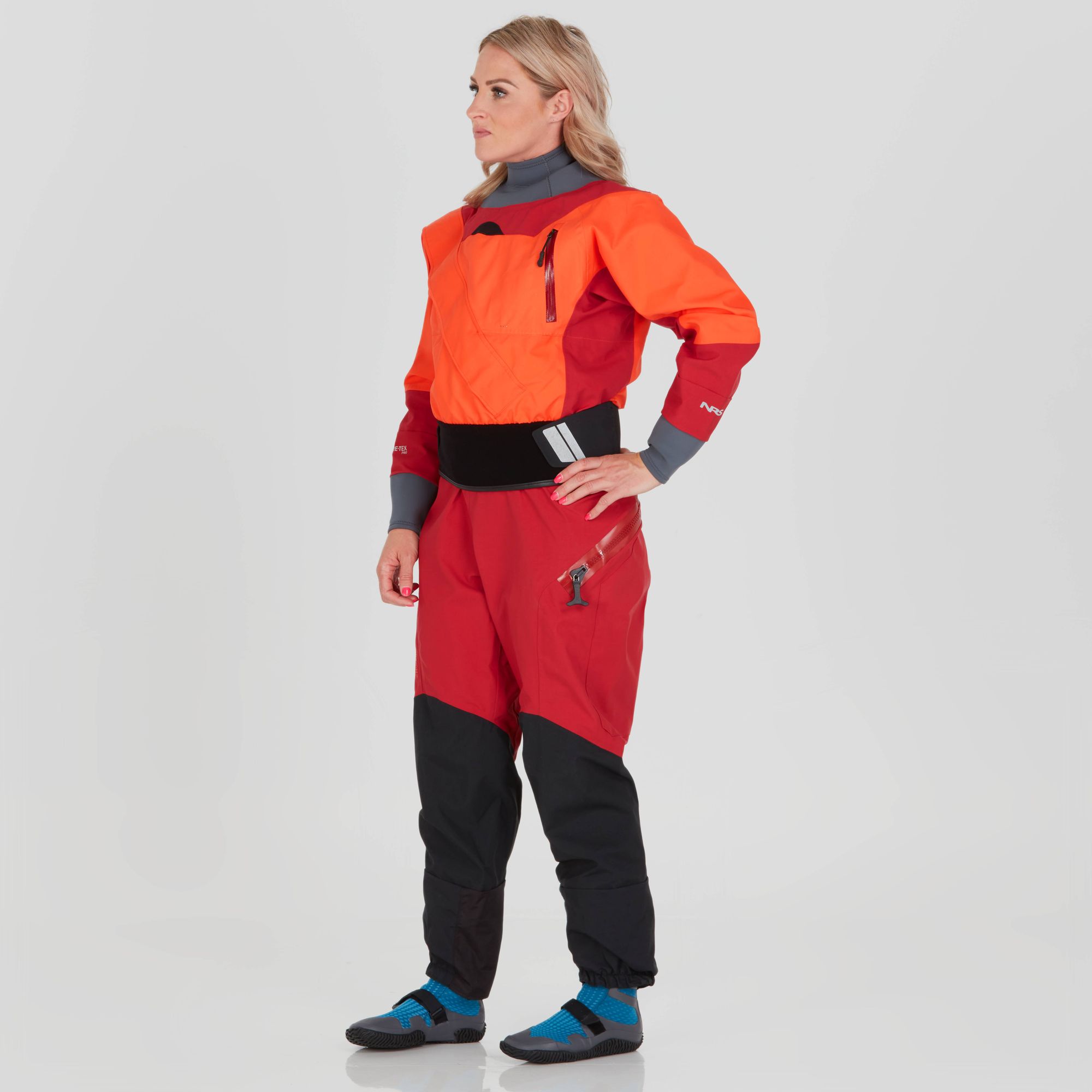NRS Womens Axiom GORE-TEX Pro dry suit Poppy/vino - 3