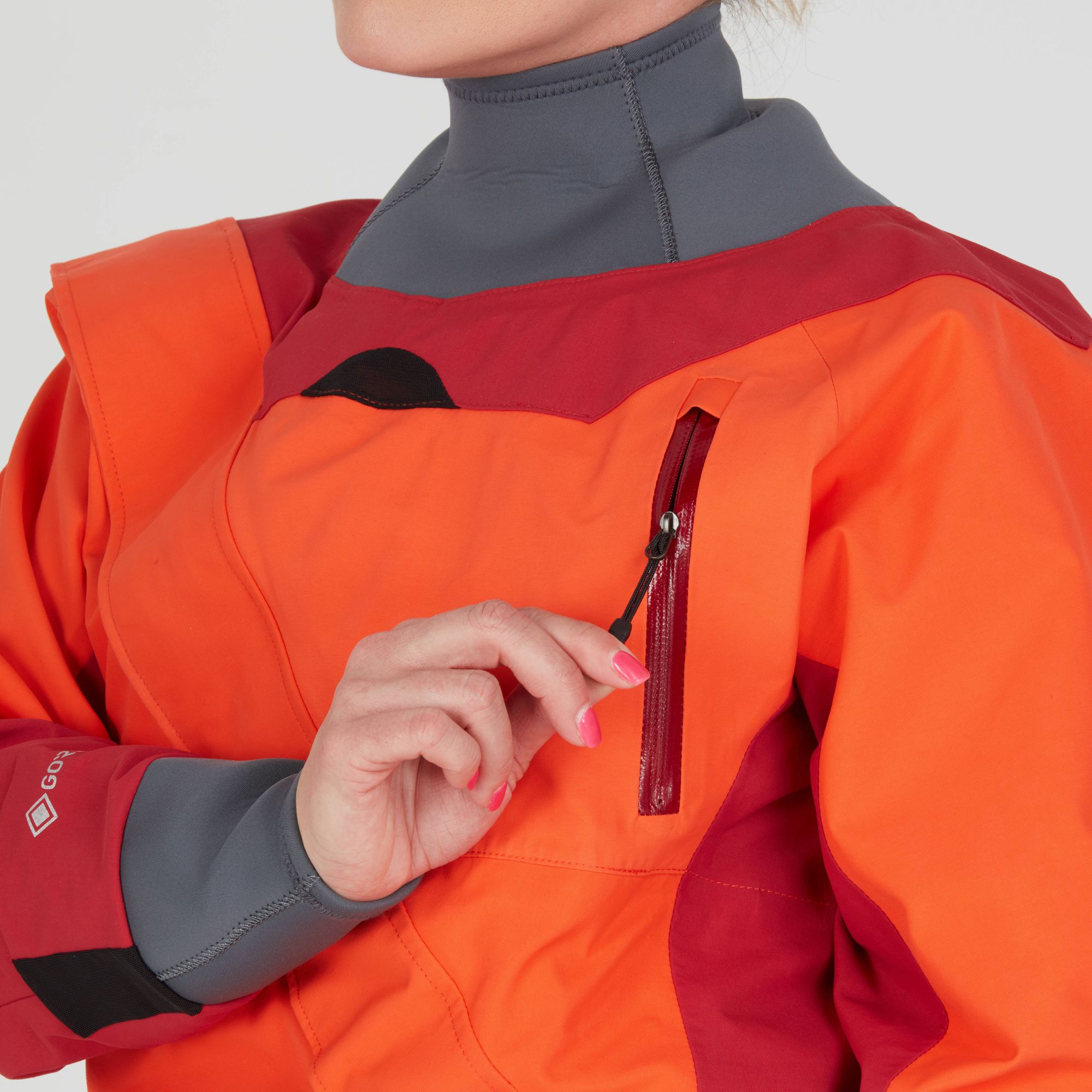 NRS Womens Axiom GORE-TEX Pro dry suit Poppy/vino - 4