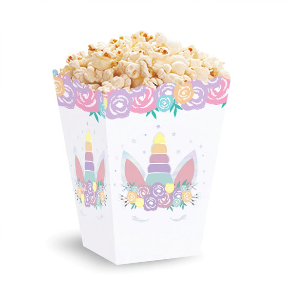 Popcornbägare | 3-pack | Enhörning