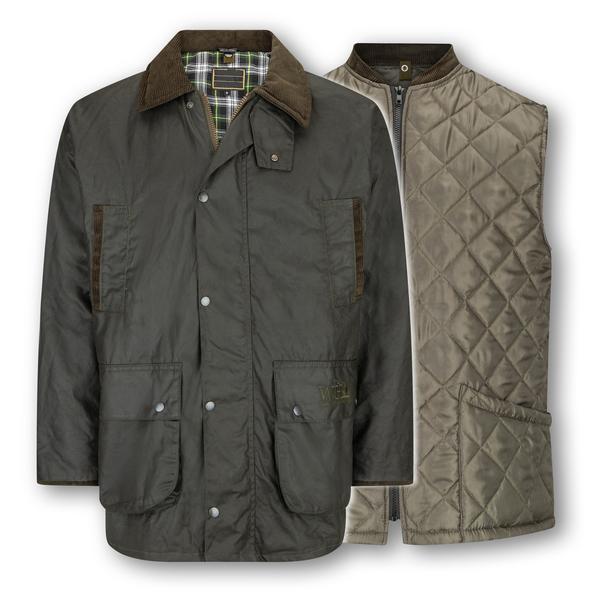 Inklusive vadderad väst - Oljerock Greendale  - 100% Waxed Cotton  Padded Jacket - 3