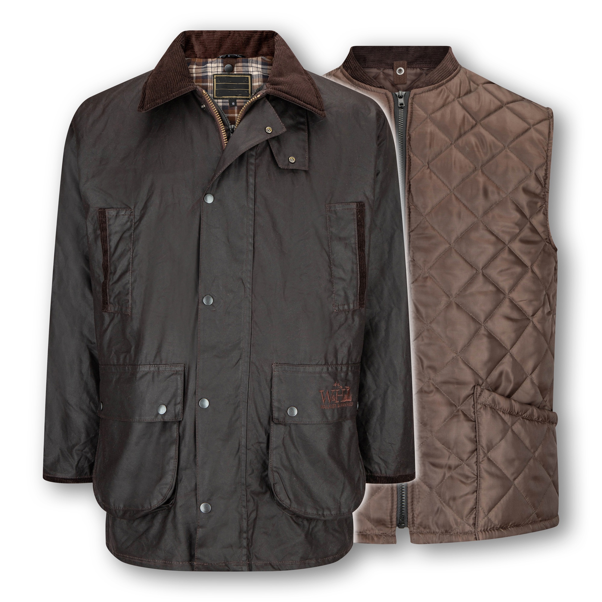 Inklusive vadderad väst - Oljerock Greendale  - 100% Waxed Cotton  Padded Jacket - 6