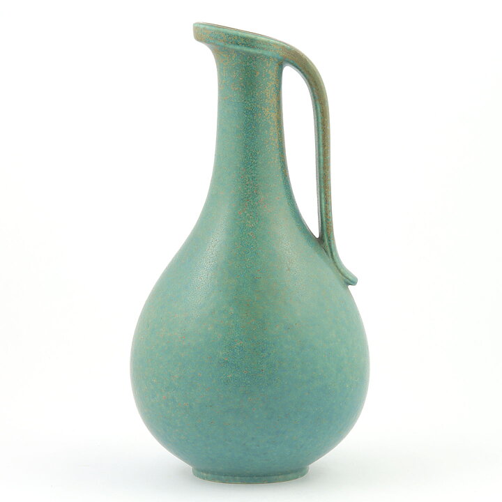 Gunnar Nylund (1942) Green Vase with Swelling Base 25 cm