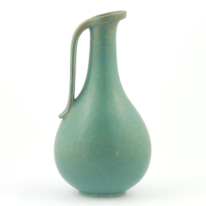Gunnar Nylund (1942) Green Vase with Swelling Base 25 cm