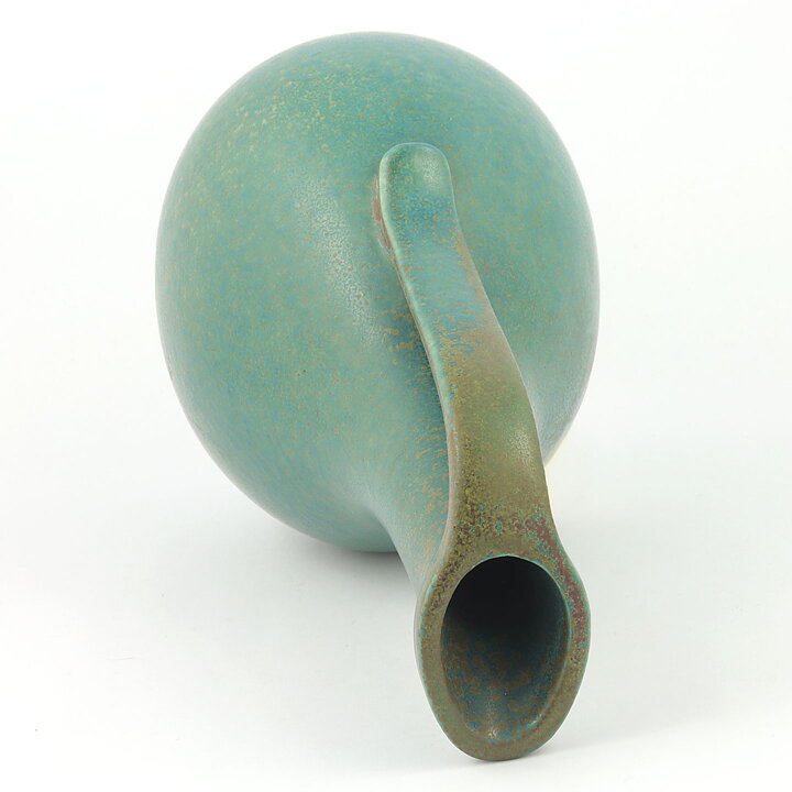 Gunnar Nylund (1942) Green Vase with Swelling Base 25 cm