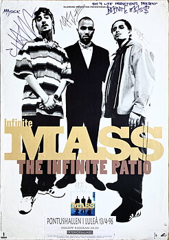 INFINITE MASS - Luleå  13 Apr SIGNERAD! Konsertaffisch (1996)