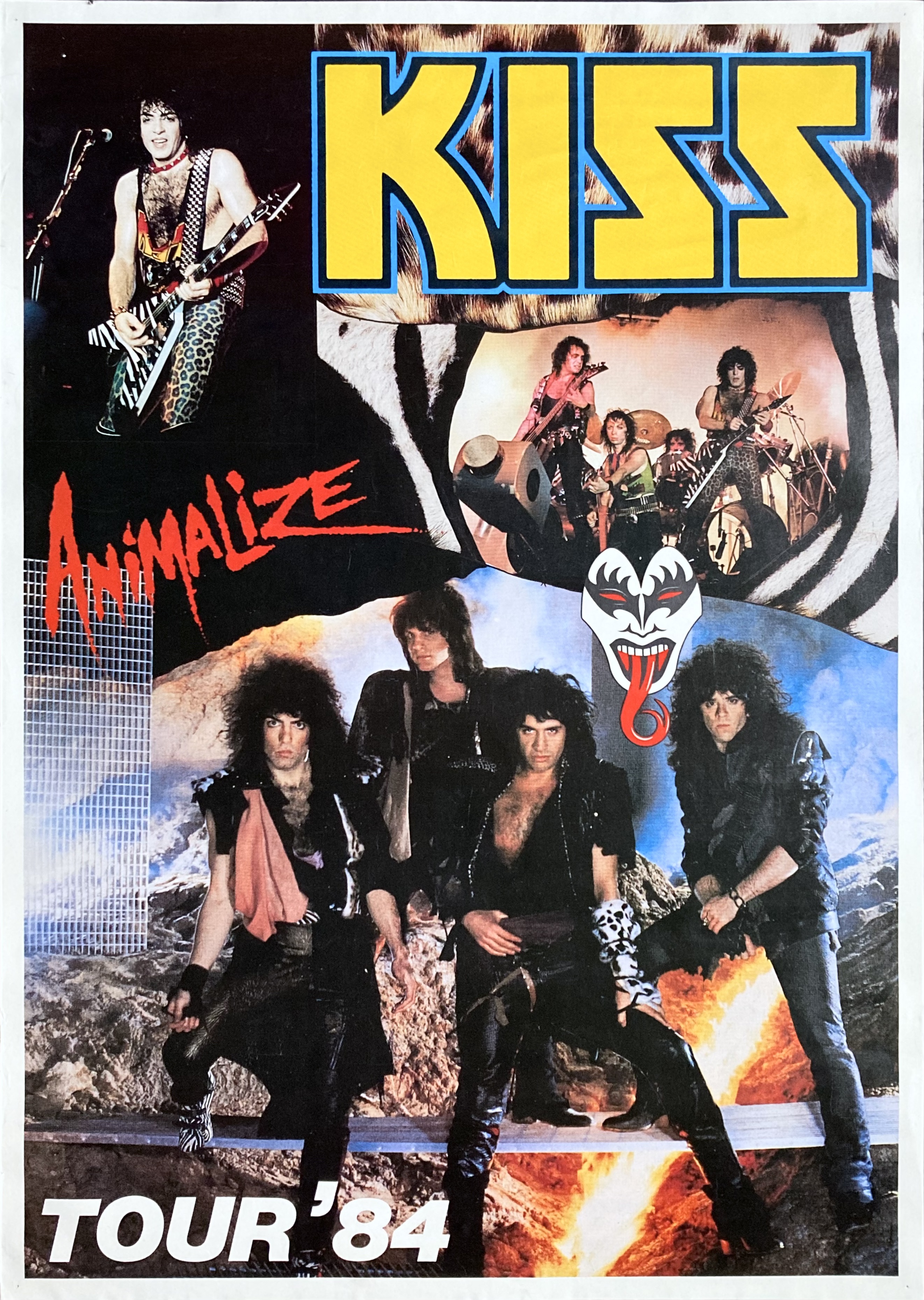 KISS - Swedish / Scandinavian TOUR poster (1984) 