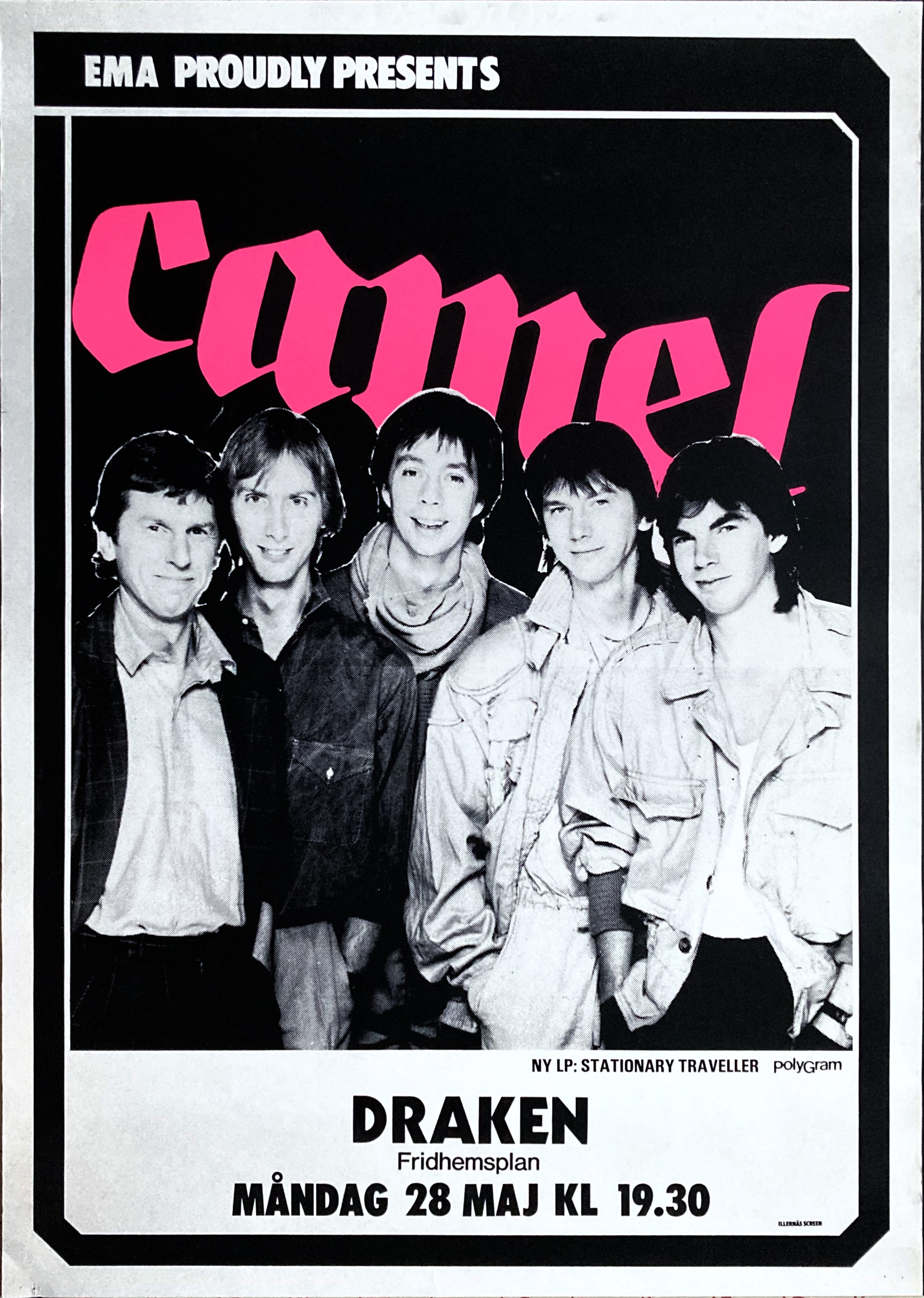 CAMEL - Stockholm  28 Maj Konsertaffisch (1984) 