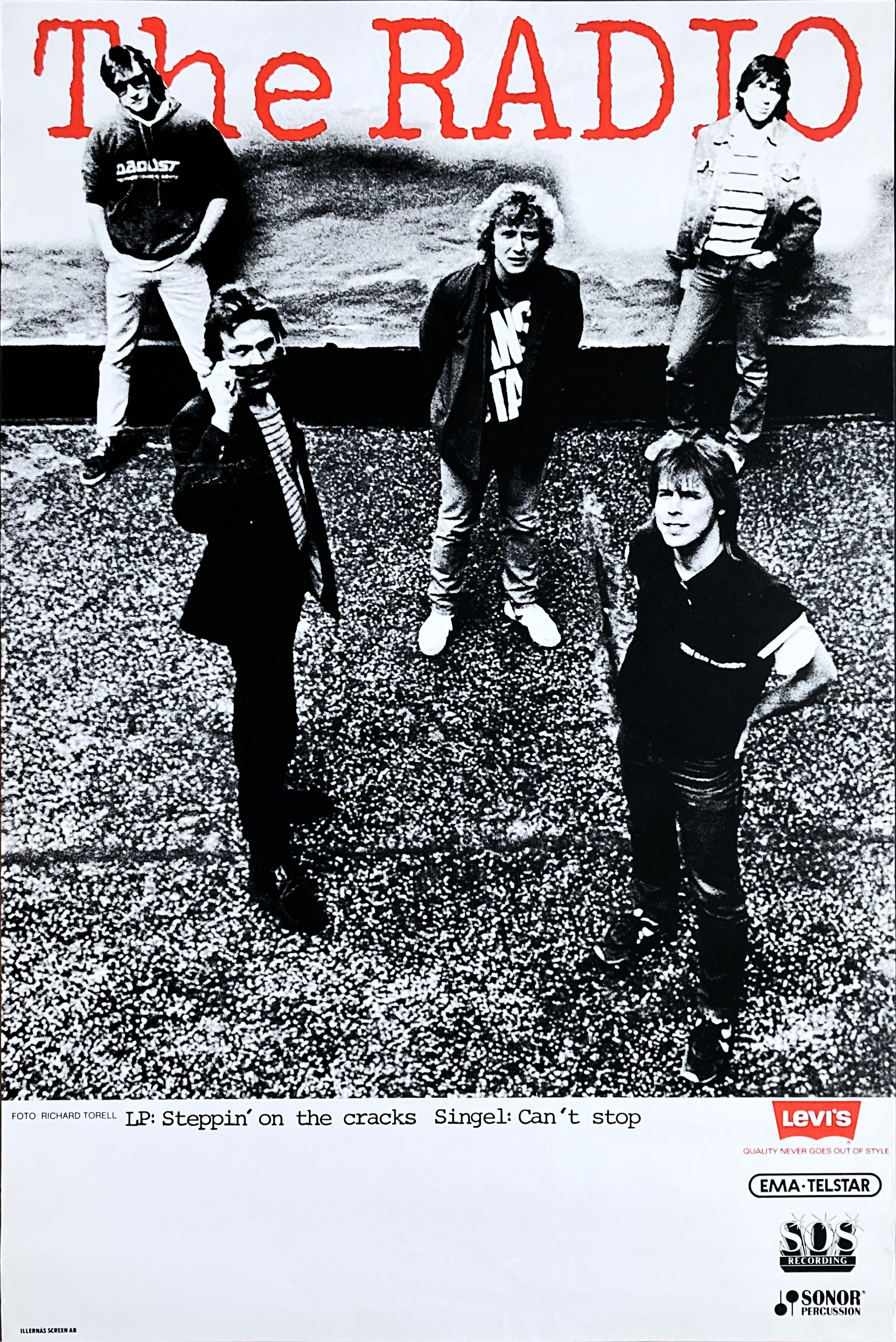 THE RADIO - Svensk / Skandinavisk Turnéaffisch (1983) 