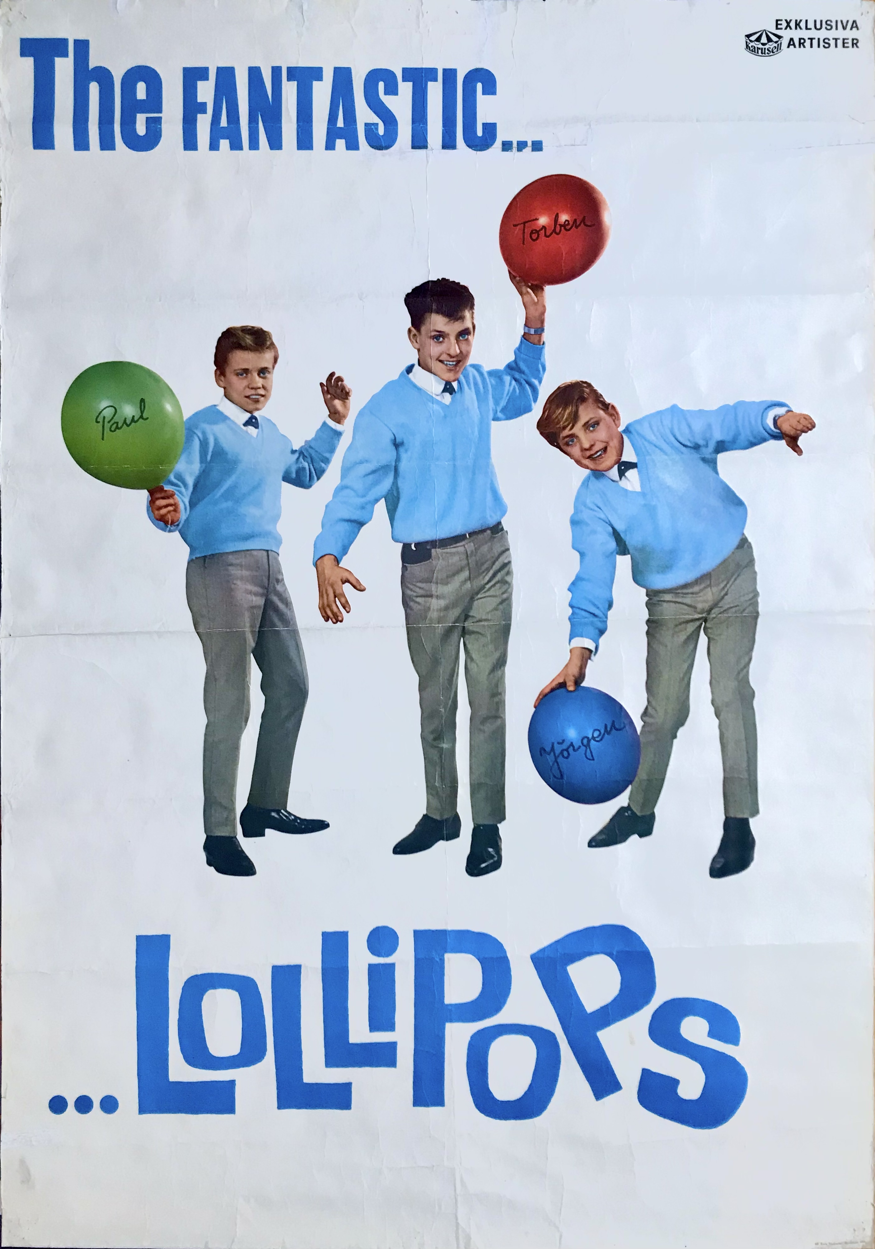 LOLLIPOPS - Svensk / Skandinavisk Turnéaffisch (1965) 