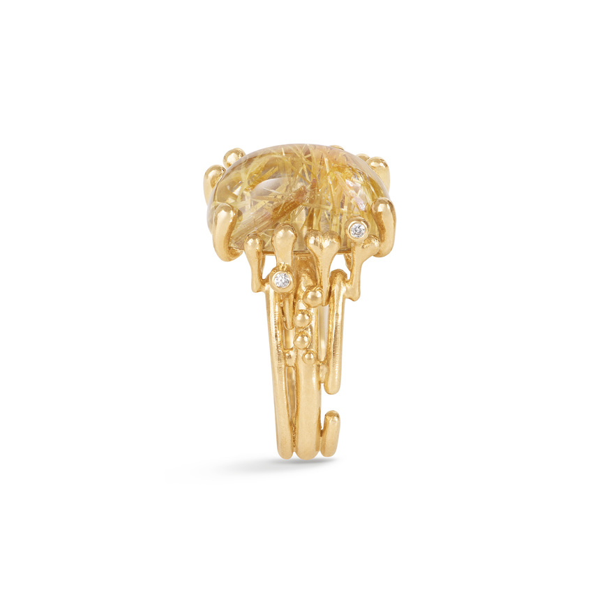 BoHo Ring 18k med Rutilkvarts