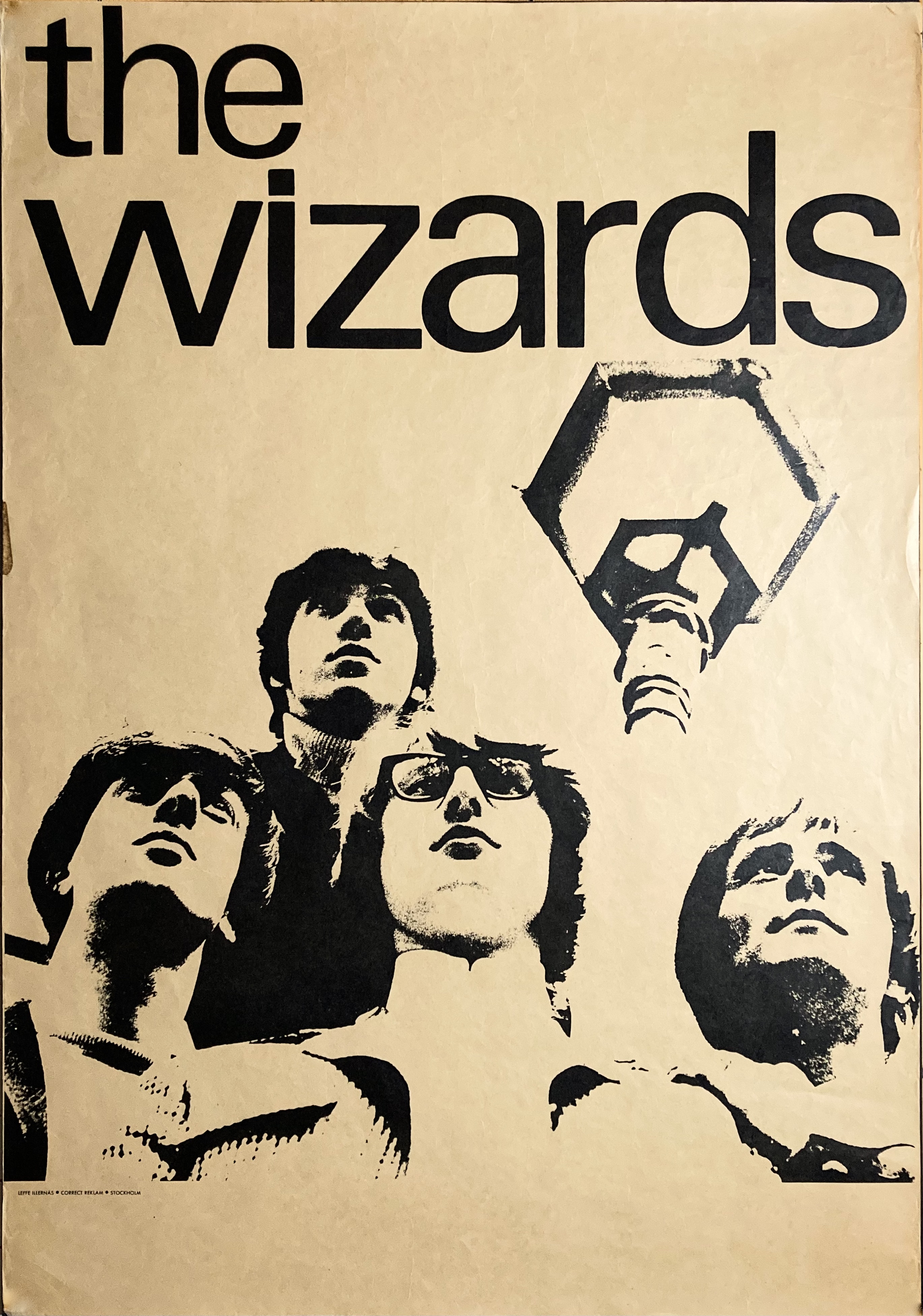 THE WIZARDS - Svensk / Skandinavisk Turnéaffisch (1967) 