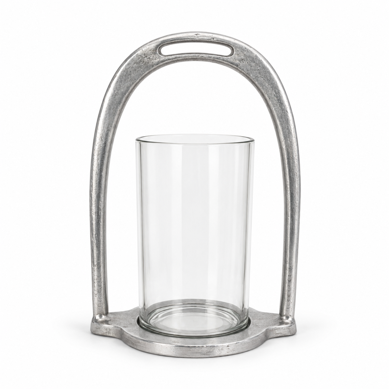 THG Large Candle Lantern Stirrup Silver
