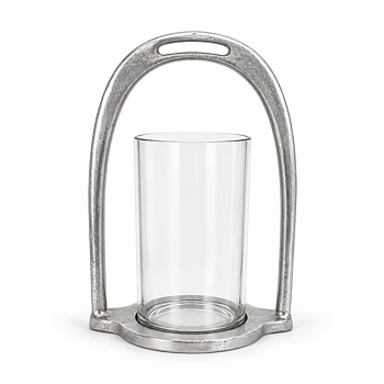 THG Large Candle Lantern Stirrup Silver