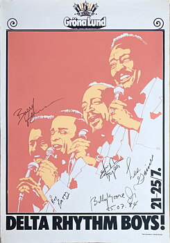DELTA RHYTHM BOYS - Stockholm 21-25 Jul Konsertaffisch (1984)