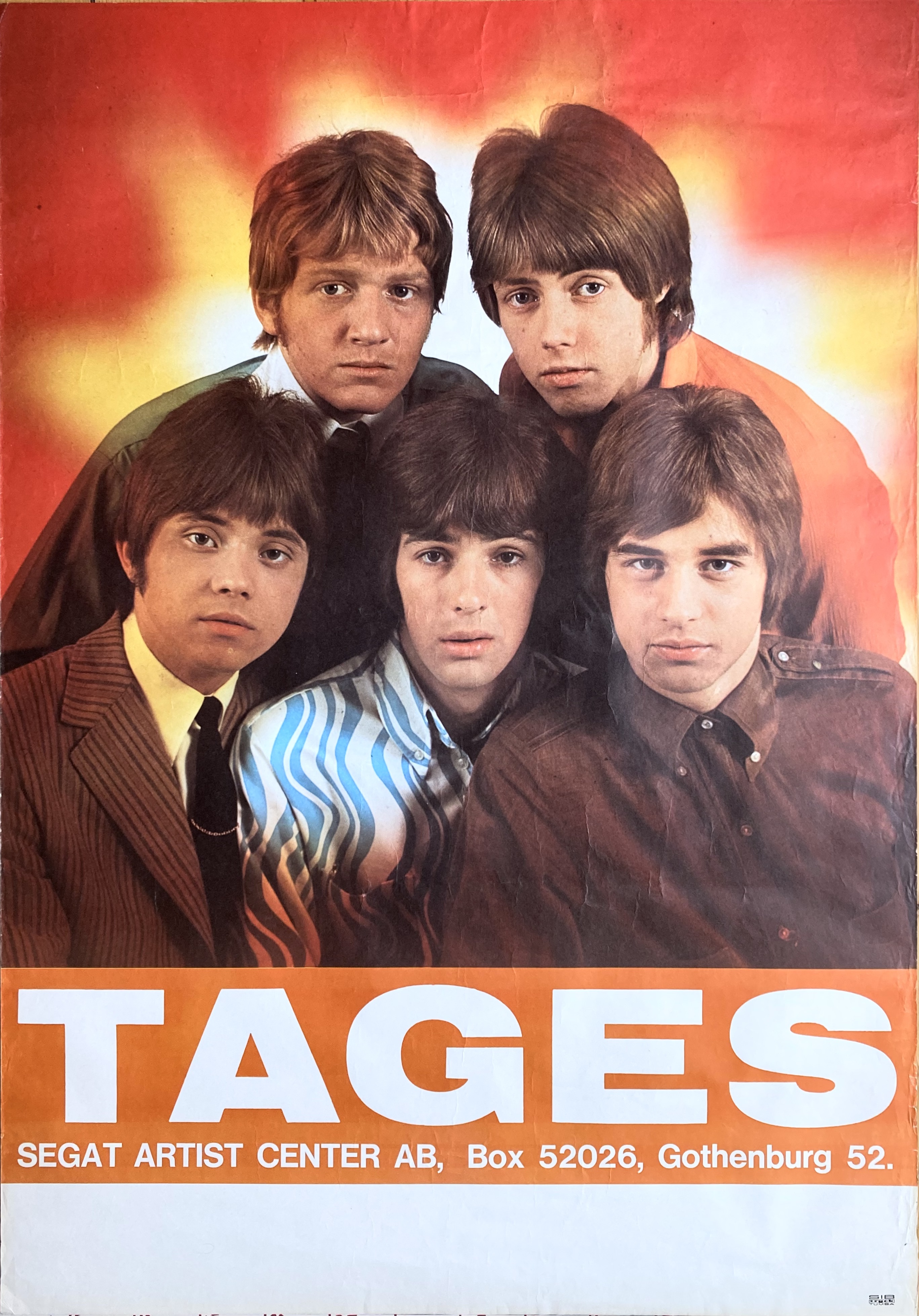 TAGES - Svensk / Skandinavisk Turnéaffisch (1966) 