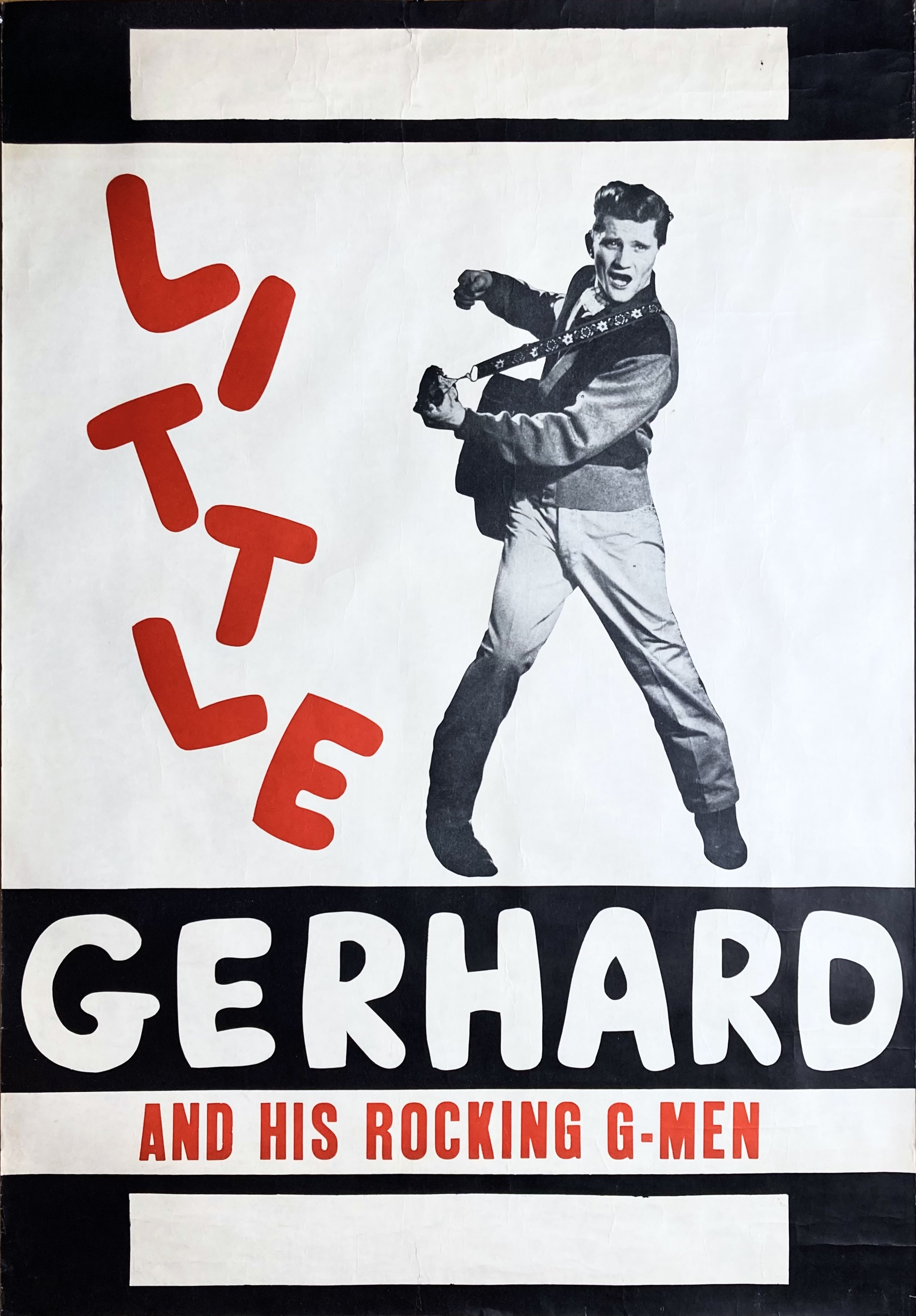 LITTLE GERHARD & HIS ROCKING G-MEN - Svensk / Skandinavisk Turnéaffisch (1960-tal) 