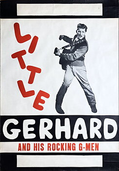 LITTLE GERHARD & HIS ROCKING G-MEN - Svensk / Skandinavisk Turnéaffisch (1960-tal) 