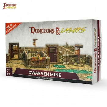 Dungeons & Lasers - Dwarven Mine Half-Height Walls