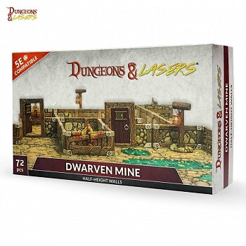 Dungeons & Lasers - Dwarven Mine Half-Height Walls
