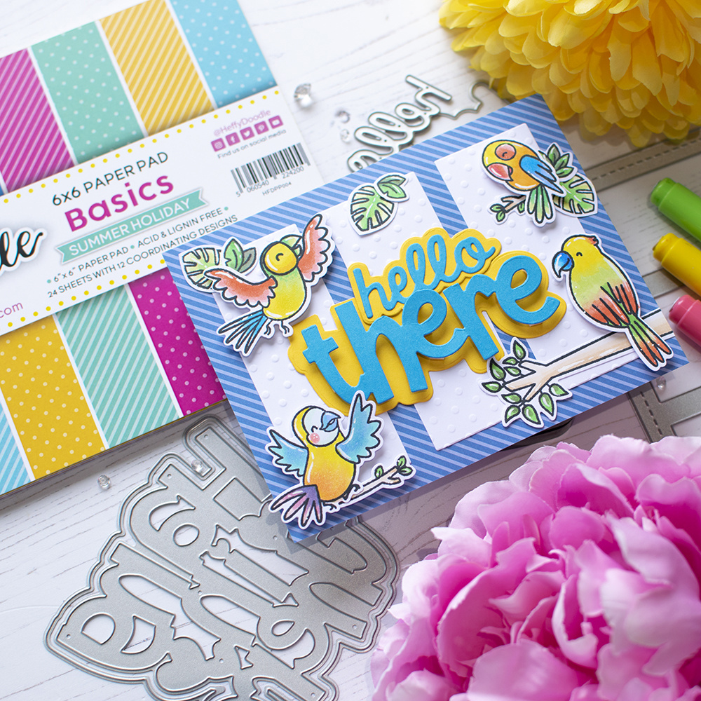 HEFFY DOODLE-Basics Summer Holiday 6x6 Inch Patterned Paper Pad  - 3
