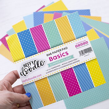 HEFFY DOODLE-Basics Summer Holiday 6x6 Inch Patterned Paper Pad 